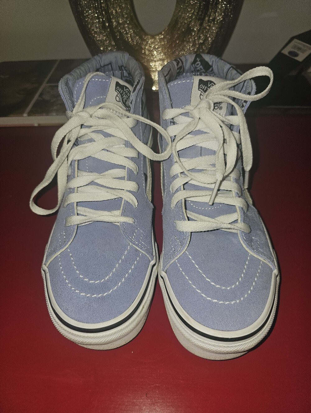 Vans Light Blue Sk8-Hi Suede High Top Sneakers